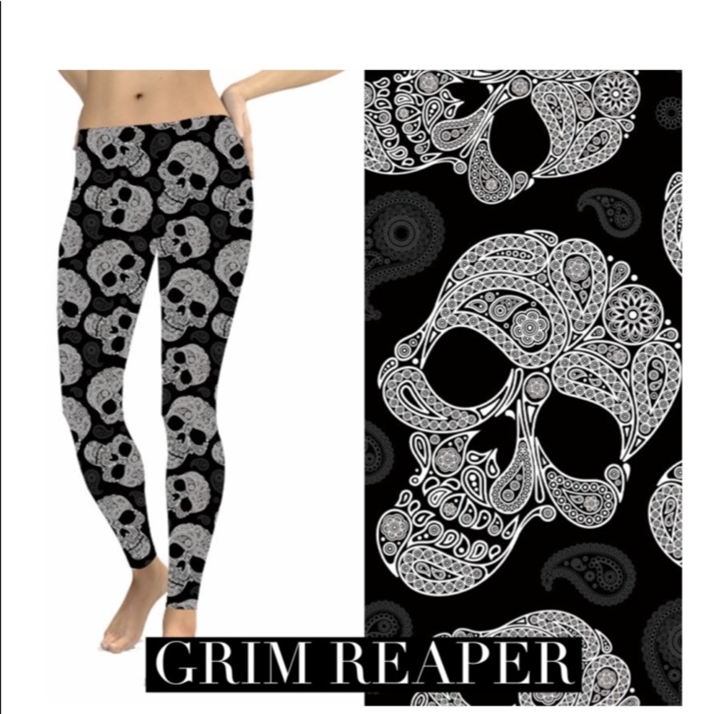 Paisley Skull Leggings TC